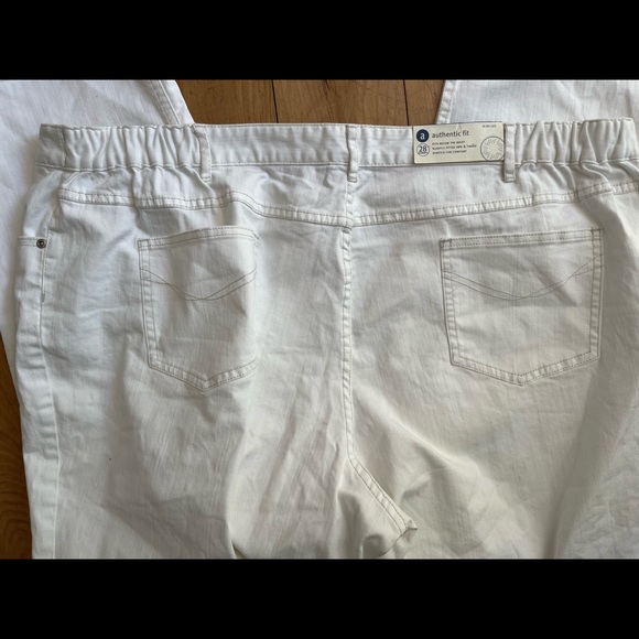 J Jill white  twill stretch jeans new with tags womens plus 28 - Picture 3 of 3